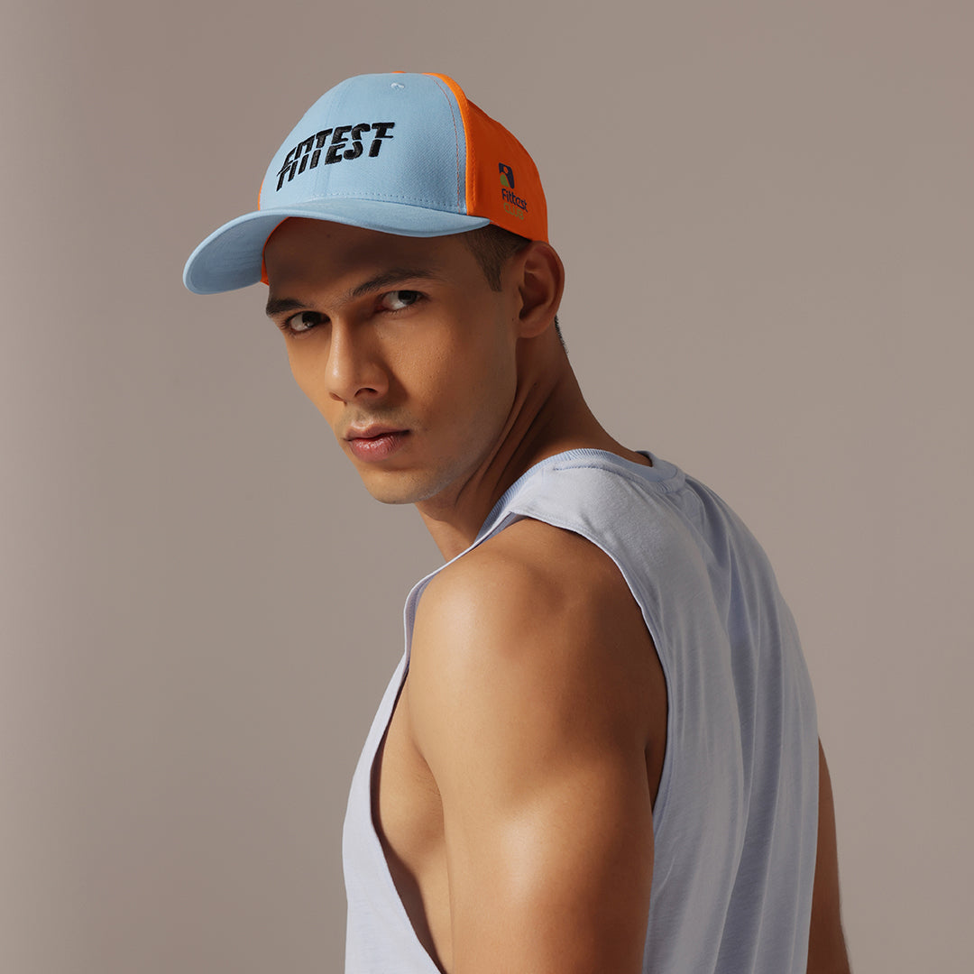 Fittest Sky Blue Orange Earthfit Baseball Cap