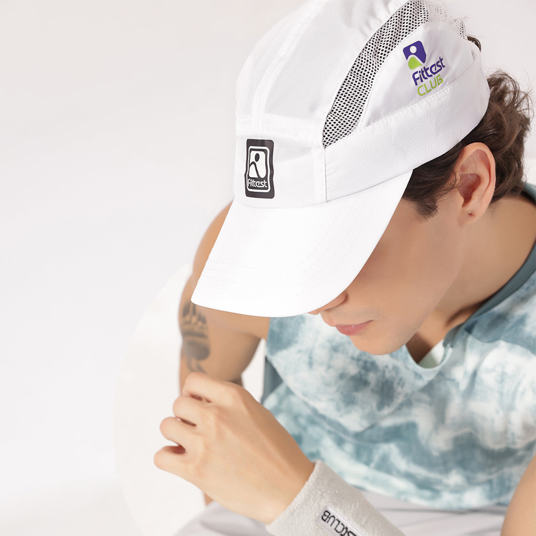 FittestClub White Skyfit Horizontal Trucker Cap