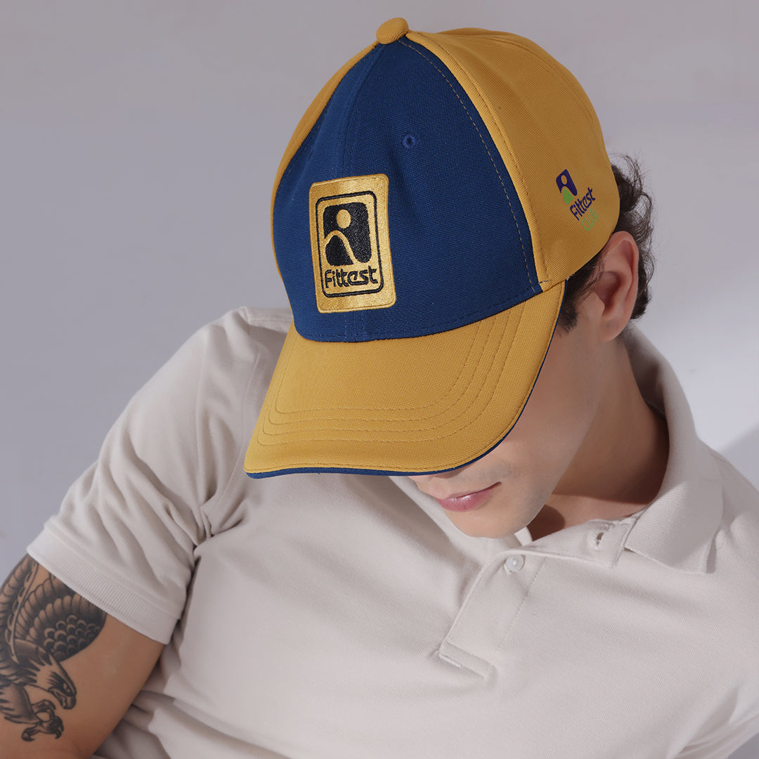 FittestClub Lemon Yellow Indian Blue AirFit Baseball Cap