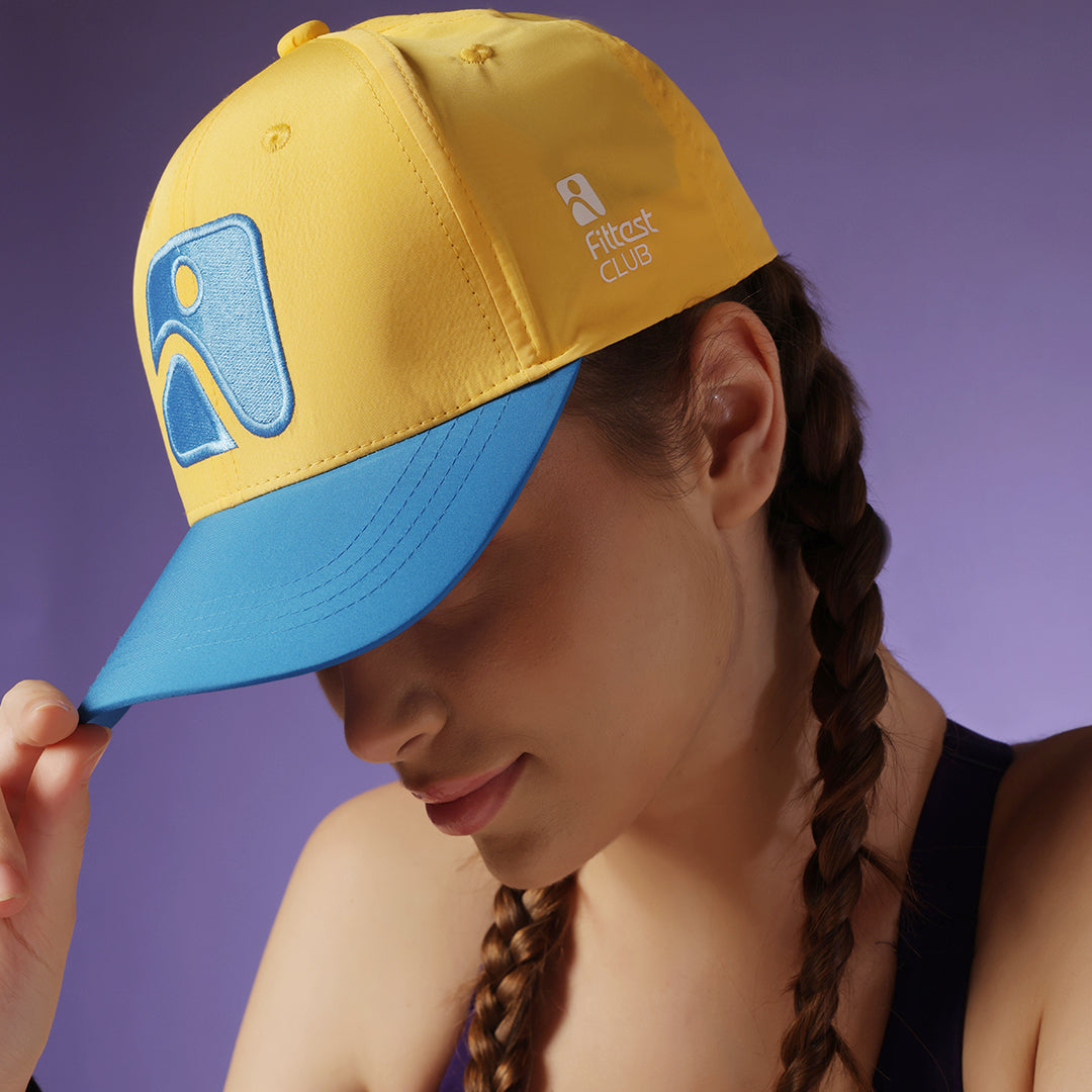 Motion Blue & Yellow Skyfit Baseball Cap