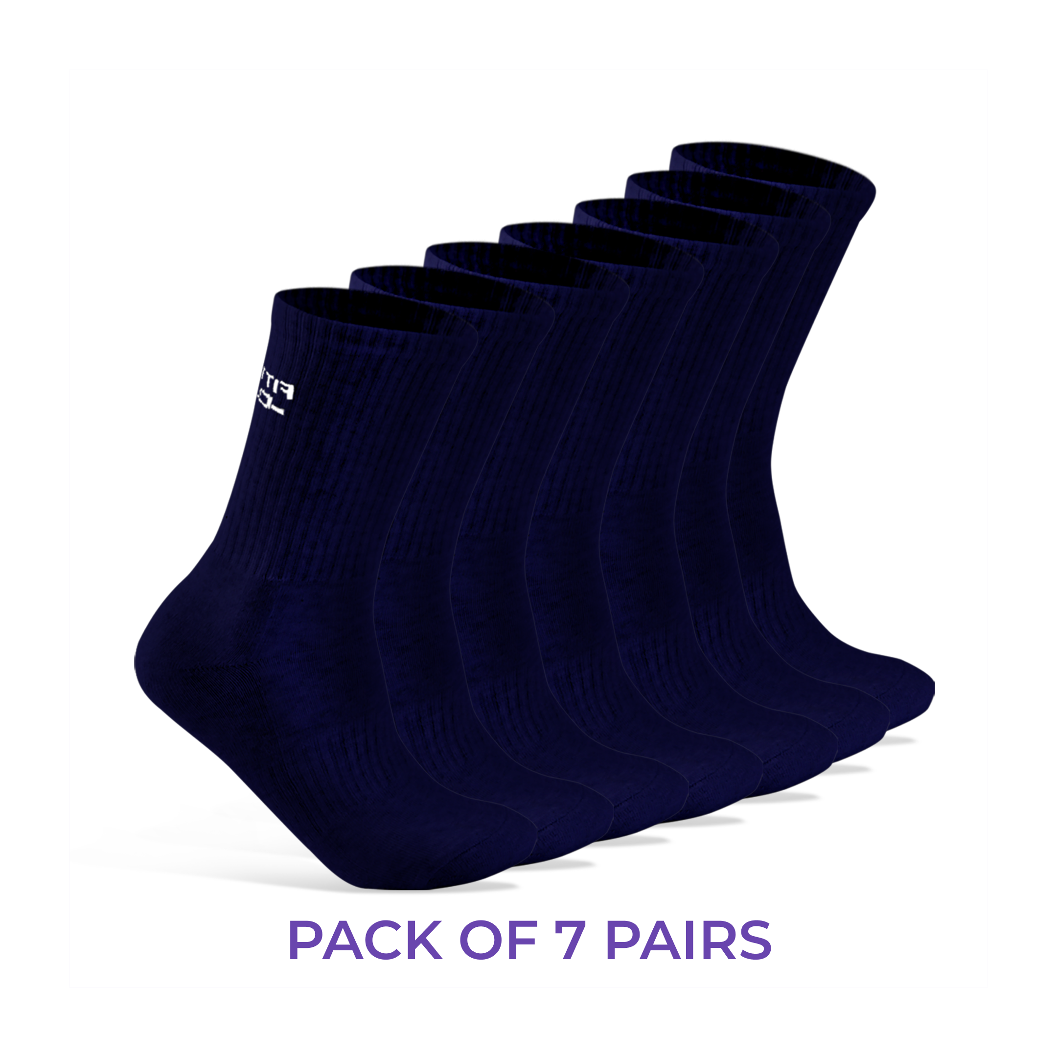 7 Pairs of Cushioned Crew Socks