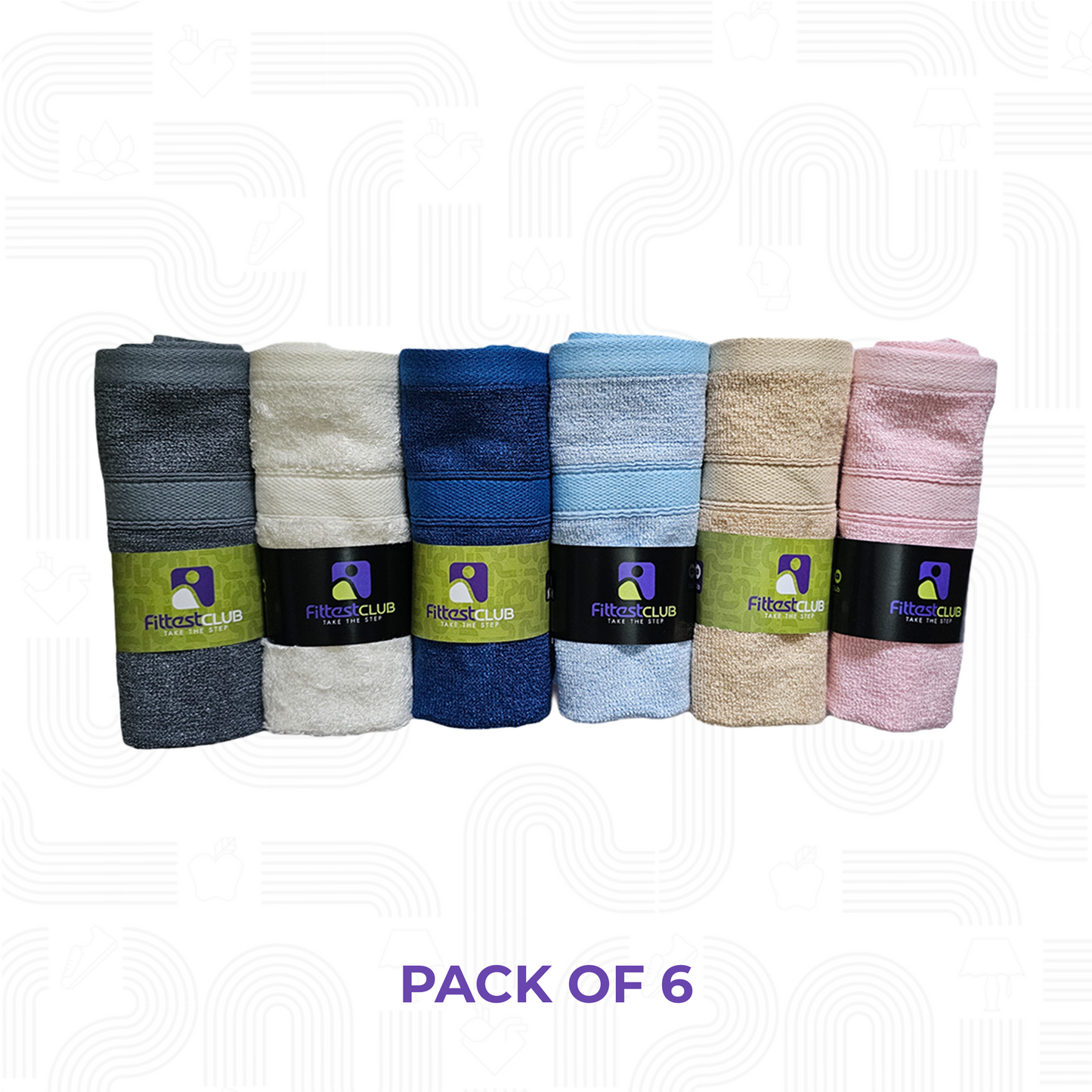 Bamboo Face Towels (Pack of 6 Pieces)