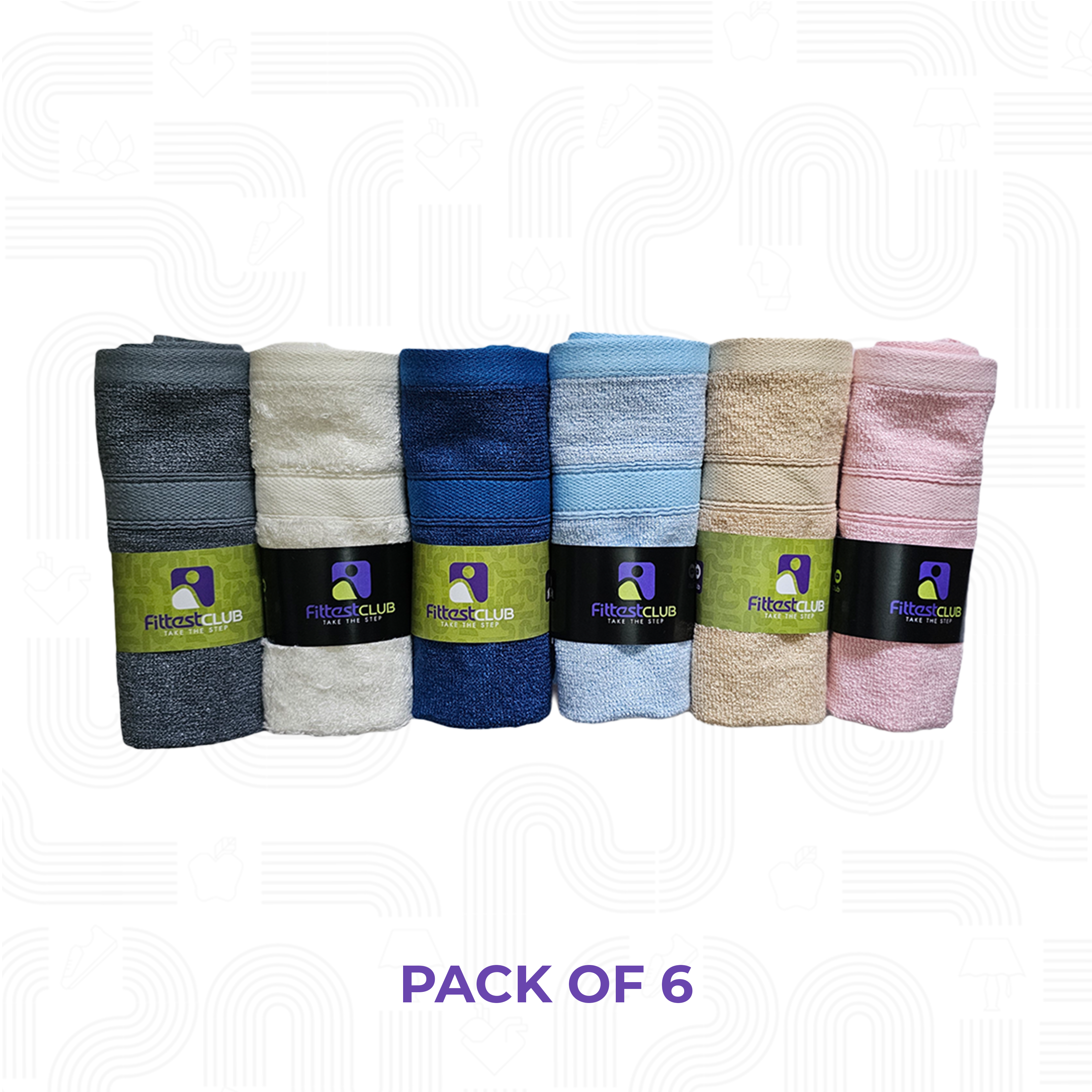 Bamboo Face Towels (Pack of 6 Pieces)