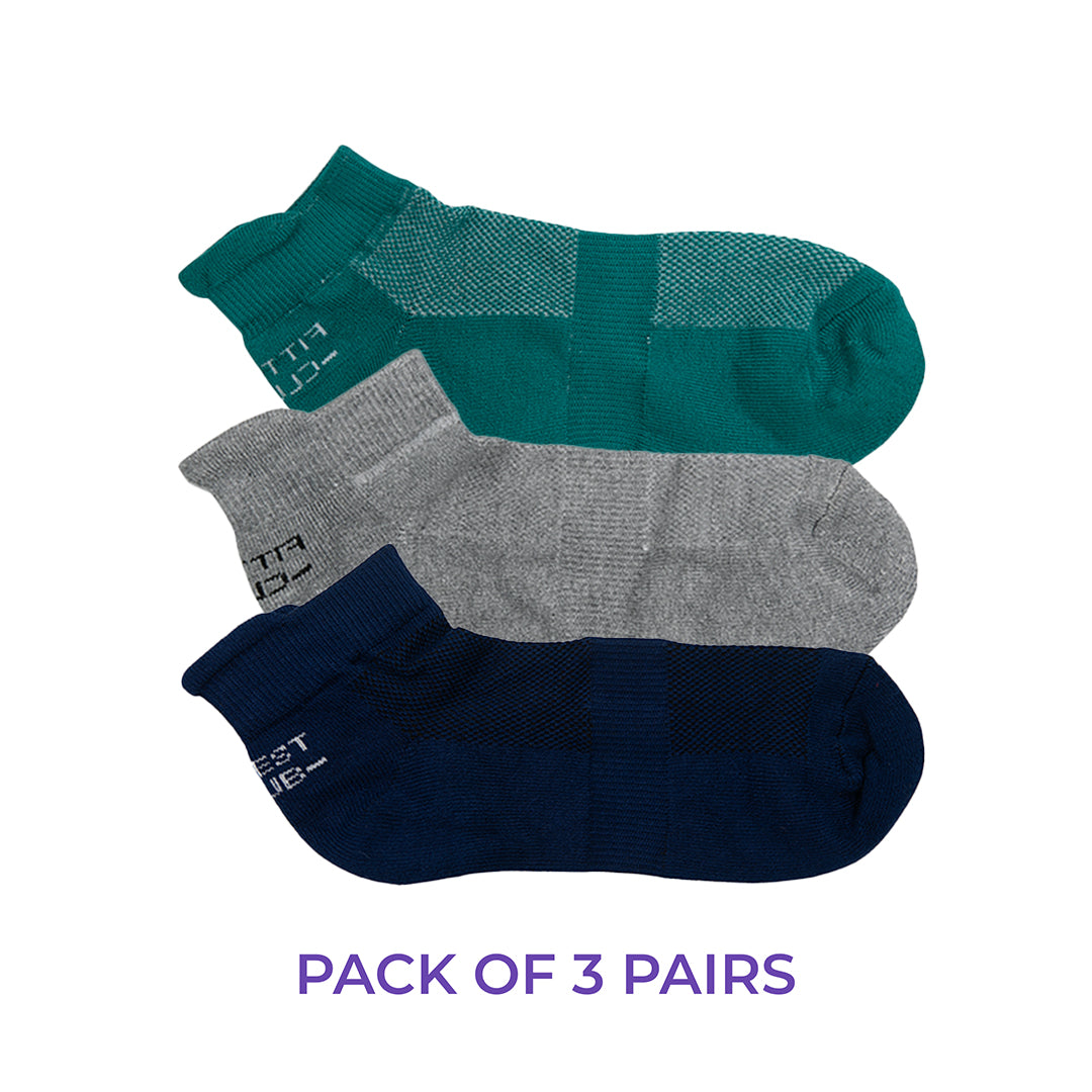 Bamboo Ankle Socks (pack of 3 pairs - multi-color)