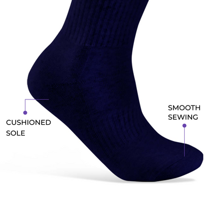 Performance Cushioned Crew Socks I 3 Pairs I Socks for sports and fitness I Fittest Club