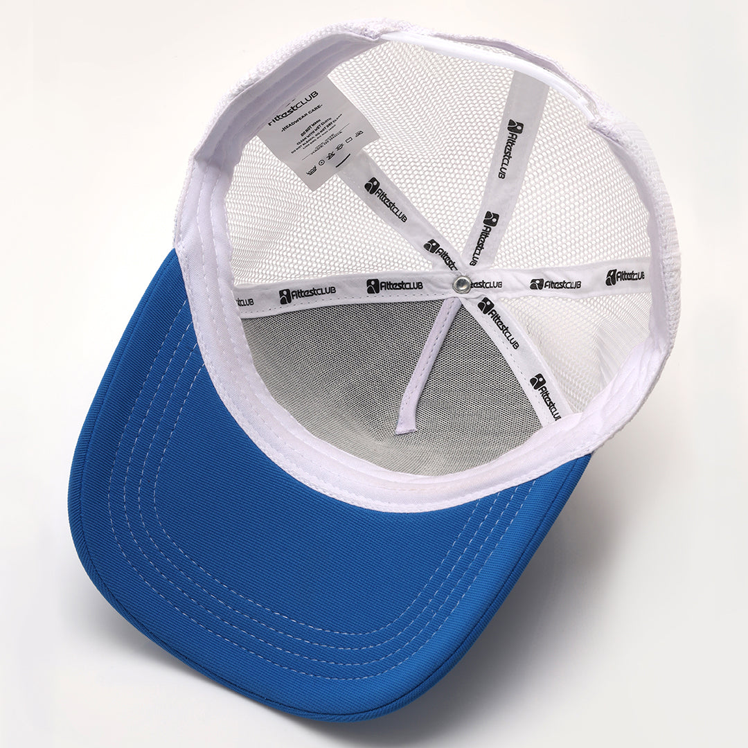 FittestClub Indian Blue & White Mesh AirFit Trucker Cap