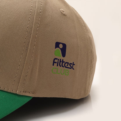 FittestClub Beige Parrot Green Earthfit Cap