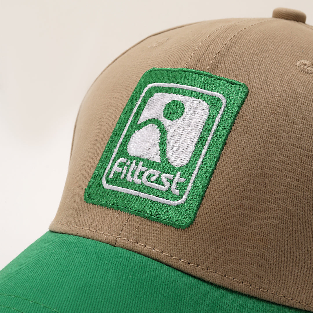 FittestClub Beige Parrot Green Earthfit Cap