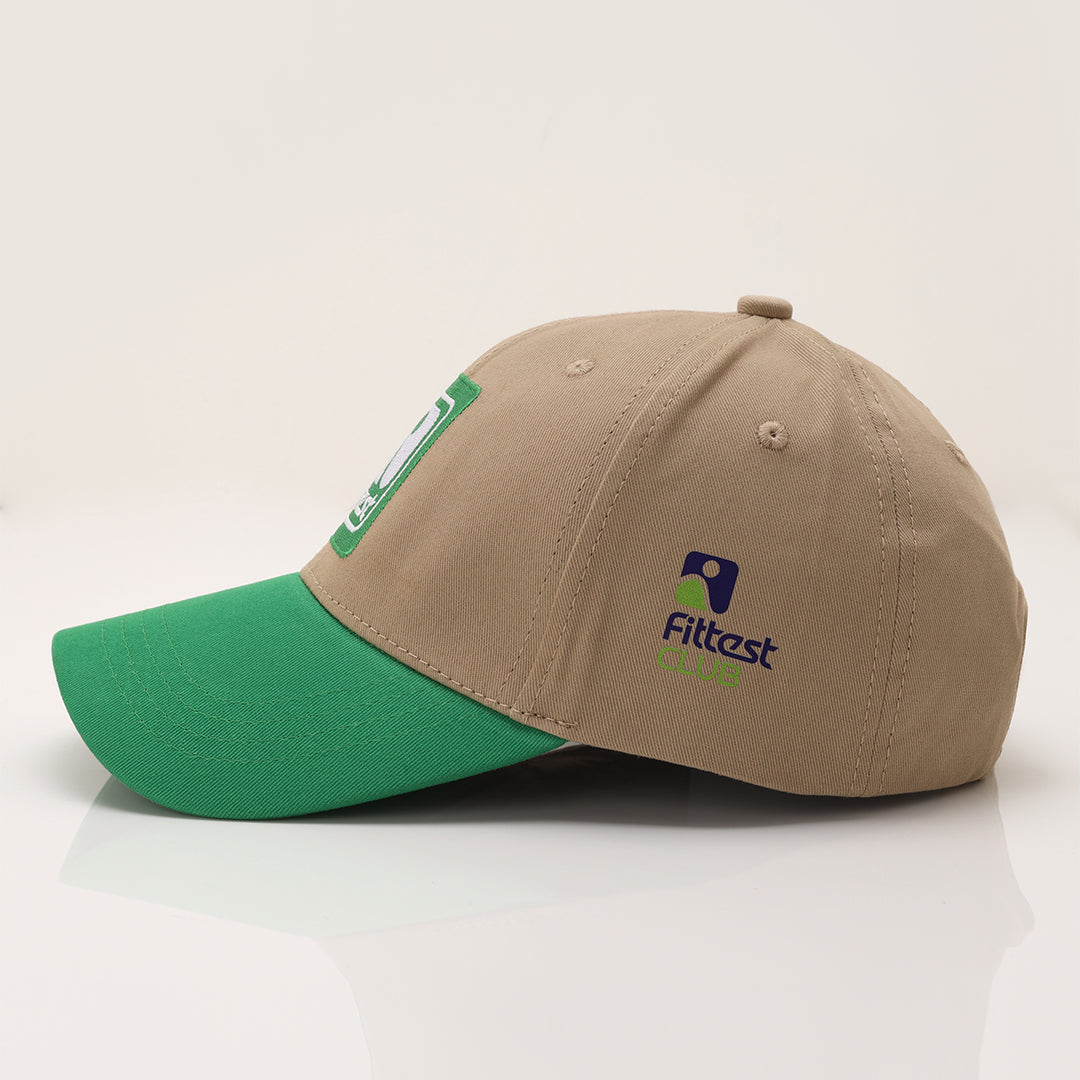 FittestClub Beige Parrot Green Earthfit Cap