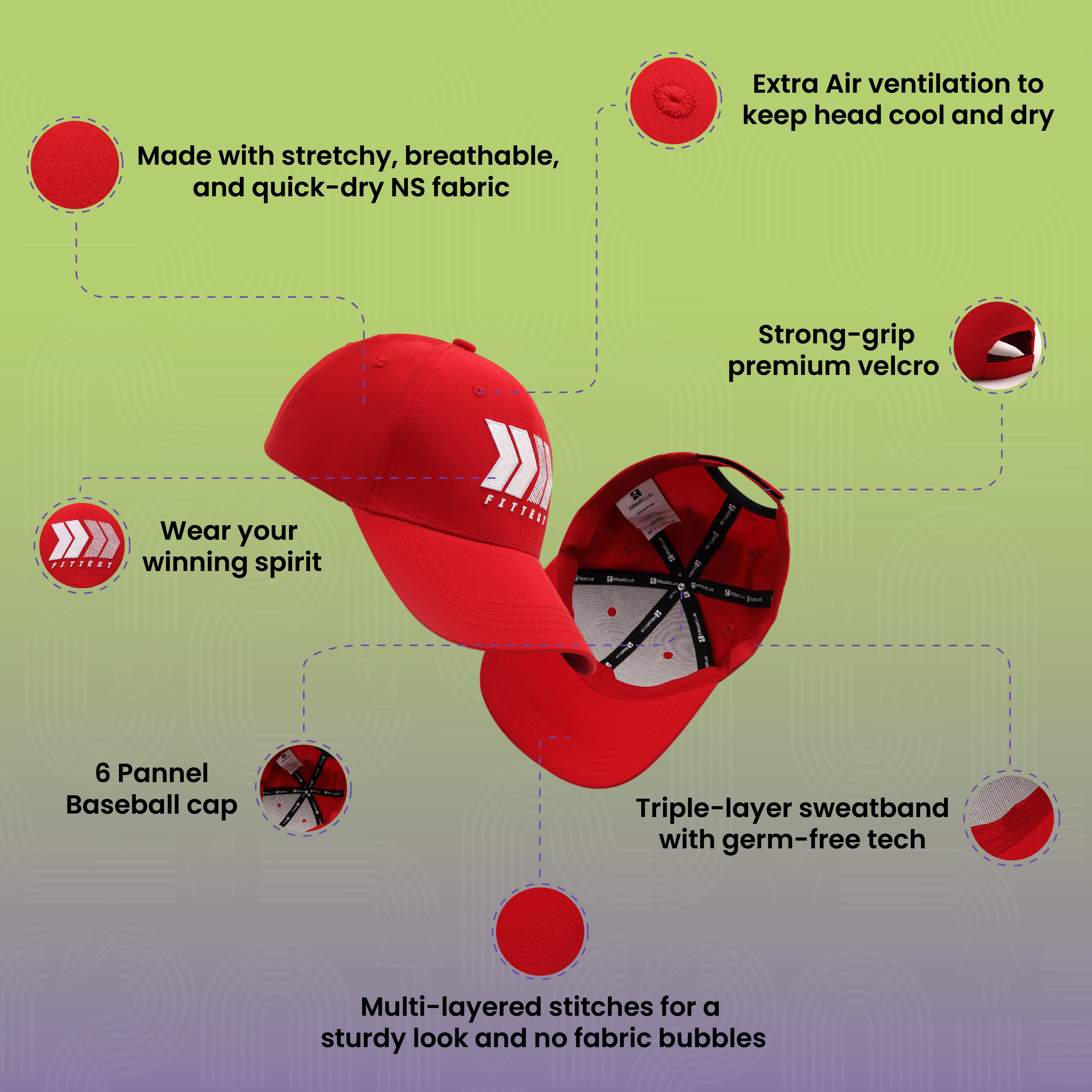 SkyFit Next Red Baseball Cap